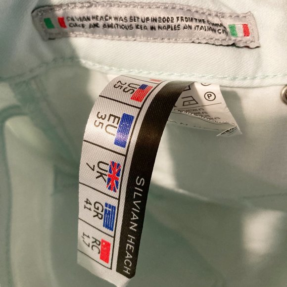 Silvian Heach women's size 25 super slim stretch BRITNEY light aqua jeans 25x29 - Picture 7 of 8